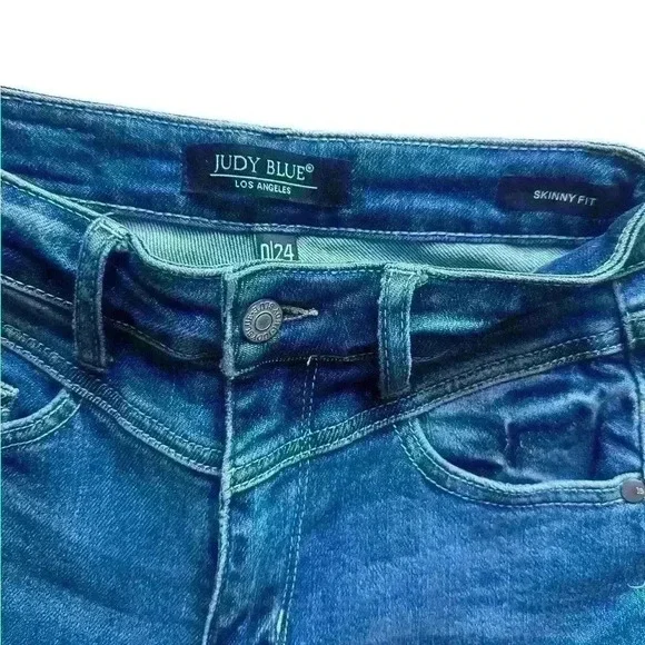 Judy Blue Jean Women size 0/24 Skinny Fit Austen High Rise Western Yoke Like New - Picture 7 of 10